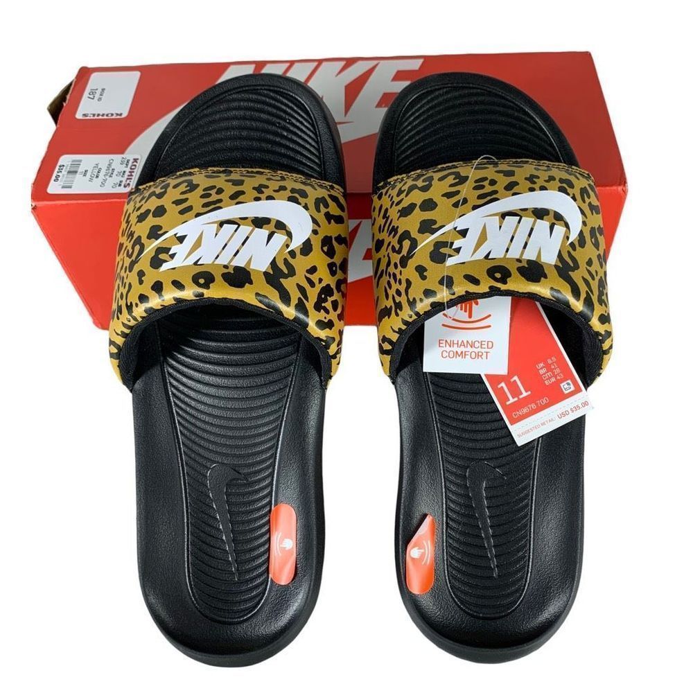 Nike Victori One Slide Leopard Women 11  NWT